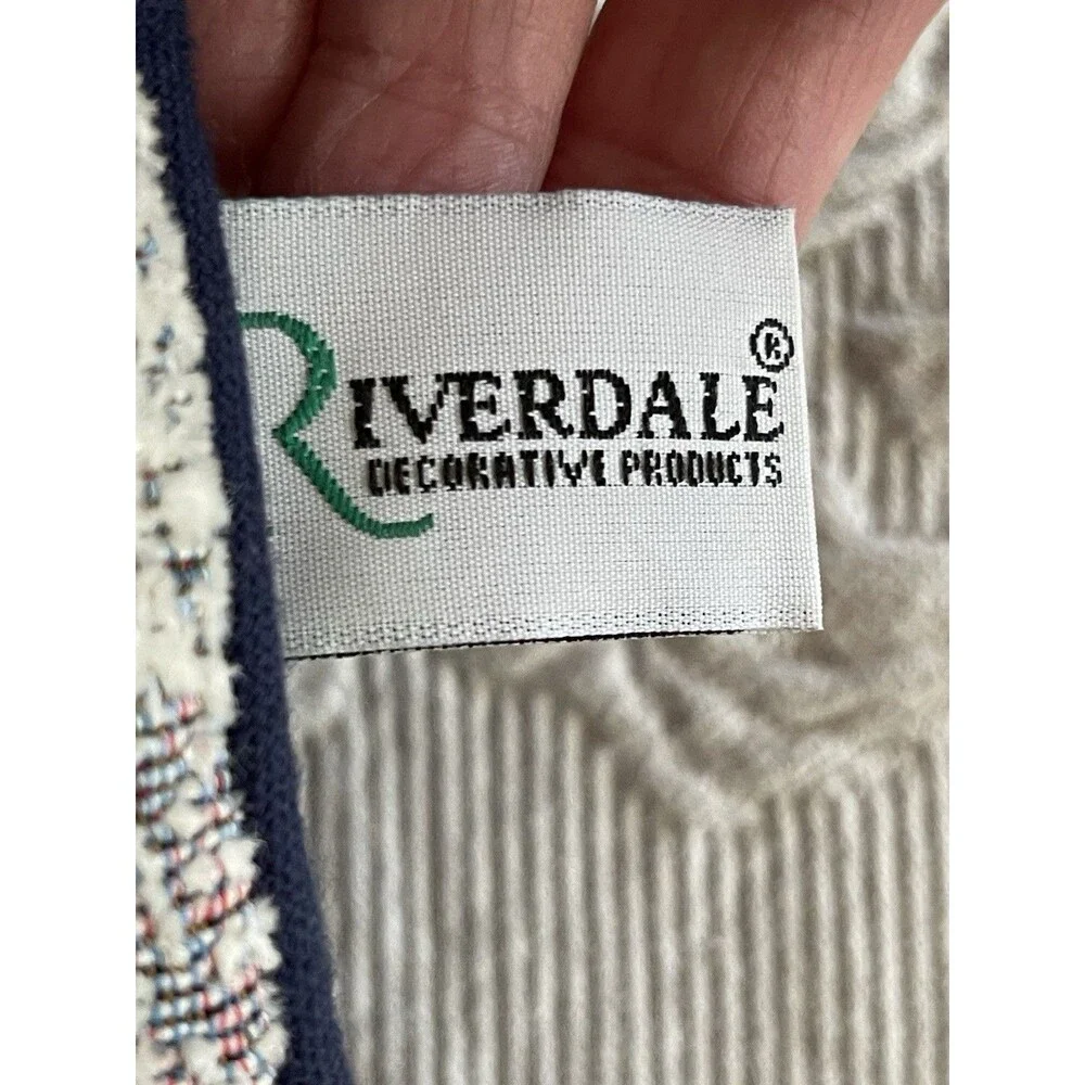 Riverdale Old World Santa Claus Tapestry Throw Pillow Christmas Holiday USA Made